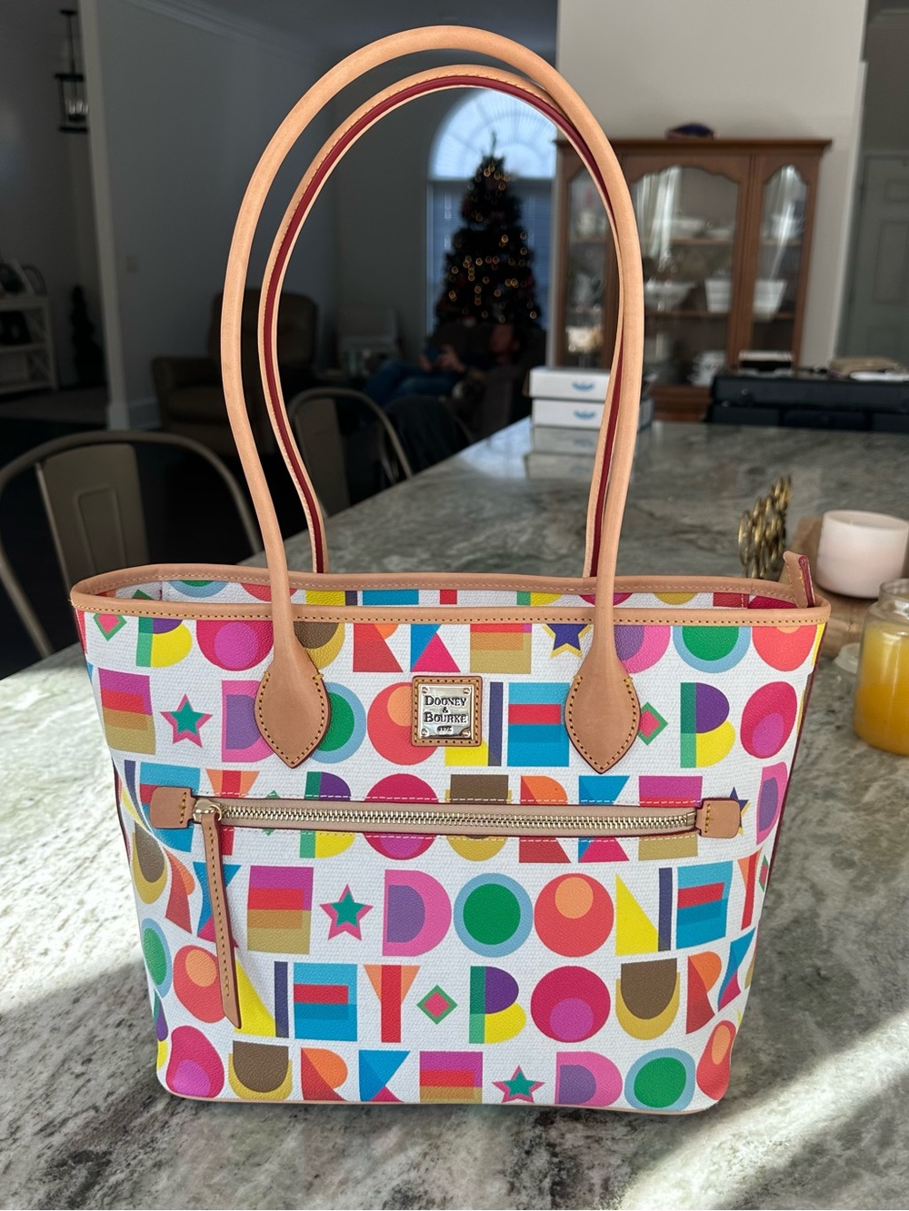 Nwt Dooney & Bourke White Art Deco Retro Revamp Tote